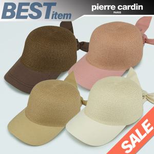 [햇츠온]pierre cardin 여름 여성 밀짚 캡 야구 모자 3C2101 AA