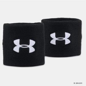 [언더아머(백)]남성 UA 3인치 퍼포먼스 손목 밴드 - 2장 1276991-001