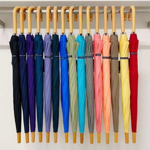 [애슬릿][애슬릿]솔리드 무지 칼라 자동 우드 장우산