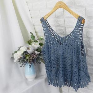 tju_낙옆뜨게 뷔스티에 VOT뷔스티에조끼,여름조끼,미니베스트,그물조끼