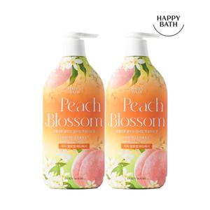 [해피바스]피치 블로썸 바디워시 900g 2입