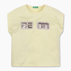 [베네통키즈] 스팽글 티셔츠_3I1XC10J8YE