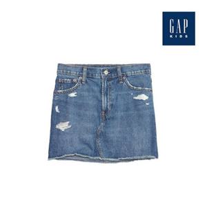 [갭키즈]디스트로이드 워싱 데님 스커트(861549-00-9_IG)