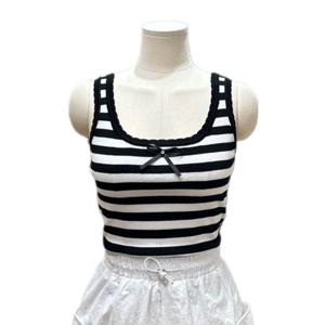 [트위]리본 크롭 나시 니트 (TMCDFTN003)