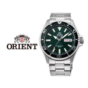 오리엔트 ORIENT 국내재고 카마수 마코 3 그린 남자 오토매틱 메탈 손목시계 RA-AA0004E39B
