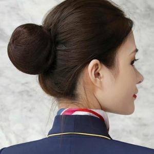 [리더스]  승무원 가발 똥머리 스타일 만두머리