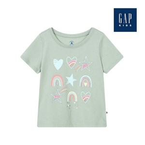 [갭키즈]글리터 그래픽 코튼 티셔츠(833399-01-9_LGN)