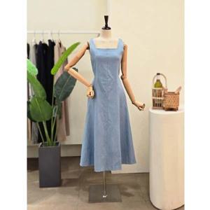 [포커스]  24FM4D9OP5827_데님 민소매 A라인 롱원피스