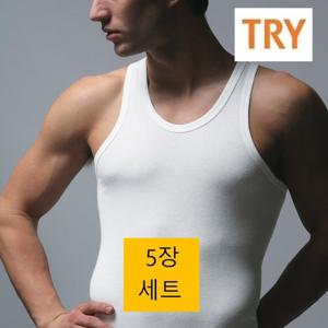 [트라이] 트라이 남성 민소매 런닝(사이즈 90부터 115까지) 5매