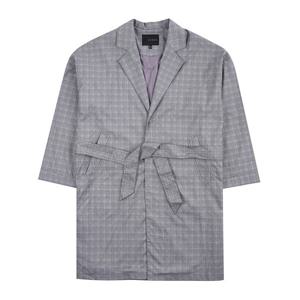 [카이아크만] 공용 체크 트렌치 코트(KQATC712U0_GY)