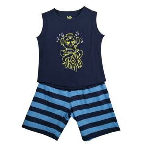 [헌트이너웨어] 공용주니어 네이비 줄무늬배색 실내복세트(HILO726K8N_59)