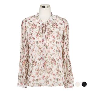 [클라비스]플라워 소매 주름 블라우스(CVBWA4904M)