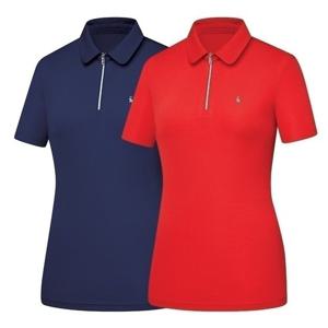 비티알 여성 여름 쿨 카라형 집업 반팔 티셔츠 드라세나(여) BTT0540W