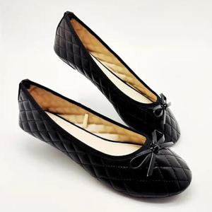 [더블디] 여성 무광 2컬러 퀄팅 패턴 플랫 로퍼 LK-P129