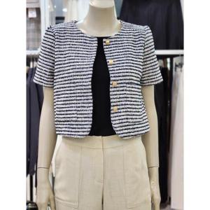 SOUP 세이브존07 여성 라운드넥 트위드 자켓 OA5JKR2