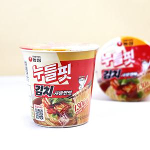 농심 누들핏 김치사발면맛 37.5g / 저칼로리 컵라면 소컵