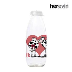 헤르빈 하트 유리물병 1리터 - 화이트