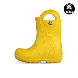 크록스 키즈 핸들잇 레인부츠 유아 장화 노랑 12803-730