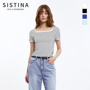 [SISTINA] 인기 스트라이프 스쿱넥 니트_ASKPOO21060