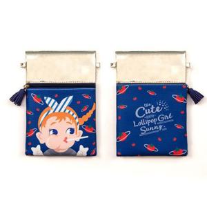 BENTOY 실버 에나멜 메신저 가방 여행용 크로스백