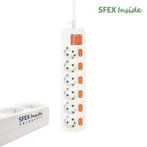 스펙스 자동소화 멀티탭 메인개별스위치 6구 5m