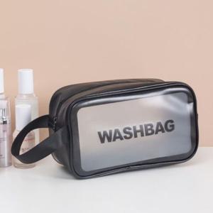 여행용워시백 PVC불투명여행세면파우치 블랙 중