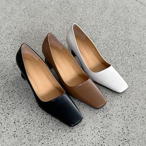 [더블디] RJ-uh4004 여성 클래식 사각코 메리제인 미들힐