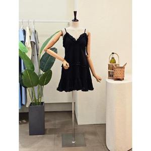 [포커스]  24FM4E9OP5877_프릴 티어드 뷔스티에 원피스