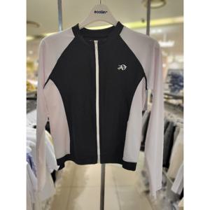 [에꼴리에] 모노 배색 래쉬가드 점퍼 24b0105