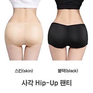 엉덩이뽕 엉덩이뽕팬티 힙업패드 거들 보정속옷 블랙 스킨 M L