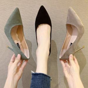 하이힐 스웨이드펌프스 9CM하이힐 메리제인 여자구두