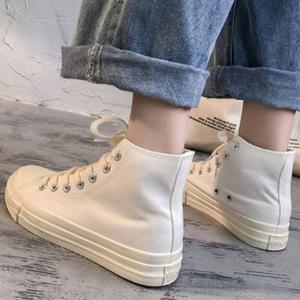 운동화 발목 여성 데일리 패션 스니커즈 캔버스 슈즈