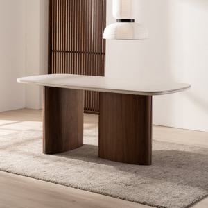 [네스룸]헬렌 원목 세라믹 식탁 테이블 6인