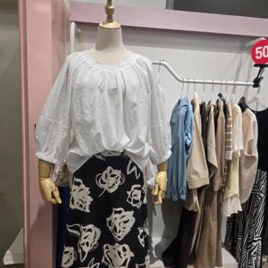 오프리미츠 HC26 시즌오프가 브이넥 오버핏 소매볼륨 크롭숏 힐링블라우스 남구홈플러스 B24bl2606