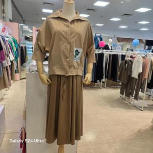 오프리미츠 HC26 24년시즌오프  카라넥 크롭 냉감 샤르르 점프형블라우스남구홈플러스 M24bl1507