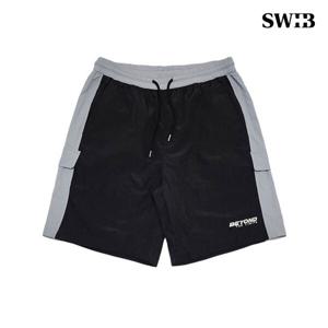 [닉스][스위브] 남성나일론 풀밴딩 배색 하프 팬츠_FSPMCPH157M