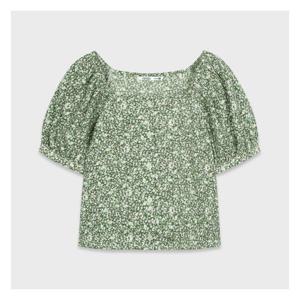 [미쏘]플라워 스퀘어넥 블라우스 (MIWBWB815G-T)
