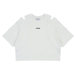 [코데즈컴바인] 슬릿포인트 크롭 티셔츠 (CJC-TS506W8)