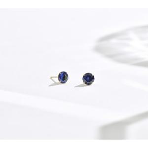 미니골드 14K 베이직 오로라블루 귀걸이 ENOM4367