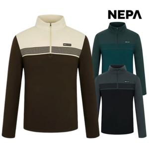 네파 남성 집업티 스트라이프 기능성 반집업 가을 등산복 7J55403