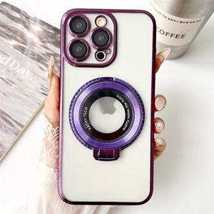 아이폰8 플러스 맥세이프 링 거치대 도금프레임 투명 젤리케이스