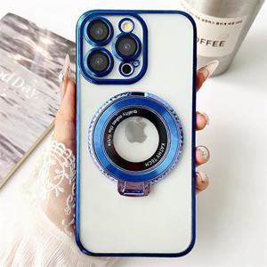 아이폰11 프로 맥스 맥세이프 링 거치대 도금프레임 투명 케이스