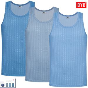 BYC화사한포인트패턴유색칼라민소매런닝3매입MCF2172