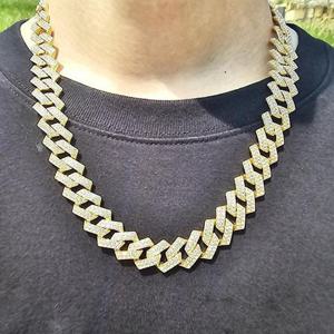 [노블른] 15mm 신주 도금 큐빅 체인 목걸이 선물