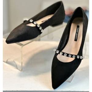 [리바디]로브 스웨이드 큐빅 플랫슈즈 1cm 2023RV3859