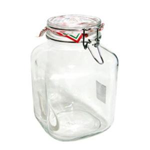 피도 유리 밀폐병 3L 흰뚜껑 소스 양념 캔들 보관통