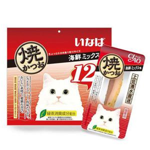 반려묘져키 반려묘 간식 챠오 야끼가츠오 해물믹스 12개입 1P