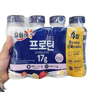 빙그레 요플레 프로틴 드링크 (딸기바나나) 210G X 4 X 1개 코스트코