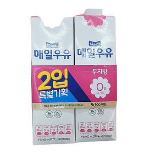 매일 후레쉬 무지방 0% 우유 900ml x 2입 x 2개