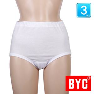 BYC 여성 편한 맥시 팬티 순면 백색 흰색 삼각 3매 세트